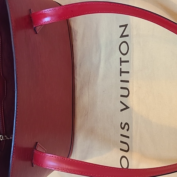 VINTAGE 1995 LOUIS VUITTON RED EPI LEATHER LUSSAC TOTE BAG VERY GOOD CONDITION - Picture 16 of 17